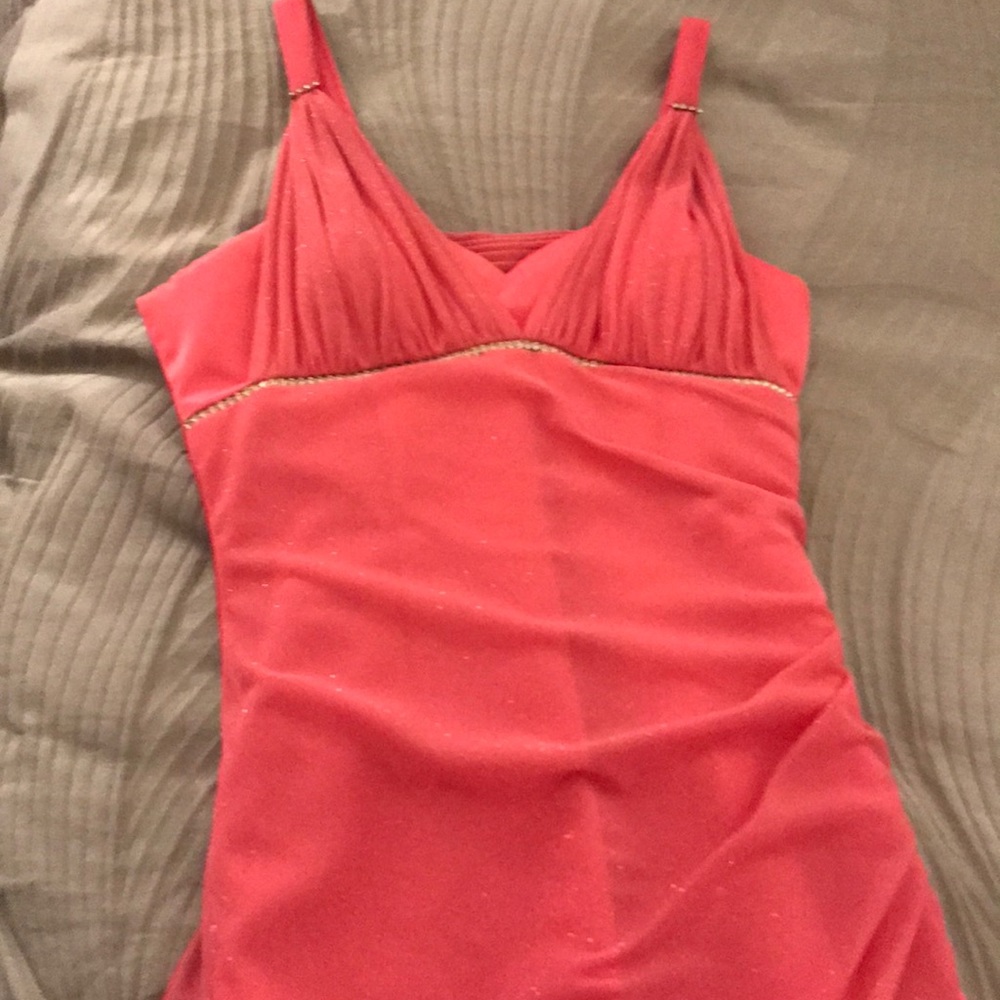 Long pink prom dress